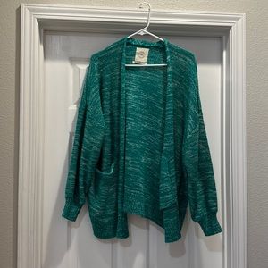 Green oversized Open Sweater cardigan Urban Outfitters